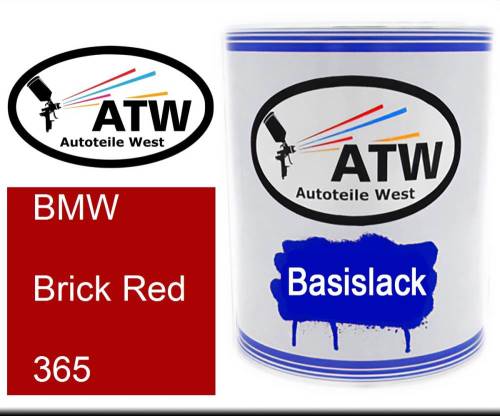 BMW, Brick Red, 365: 1L Lackdose, von ATW Autoteile West.